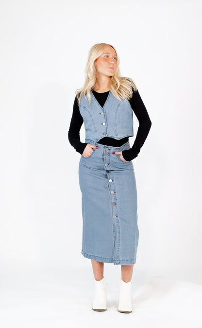 Virginia Button Down Skirt