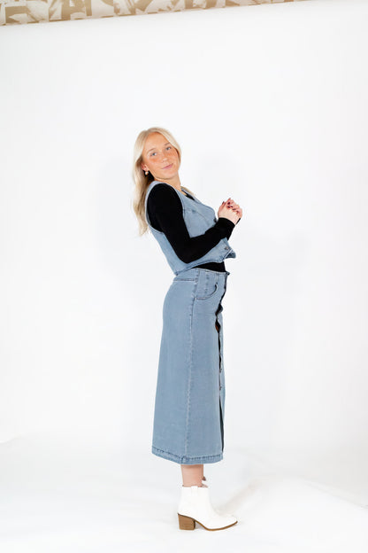 Virginia Button Down Skirt