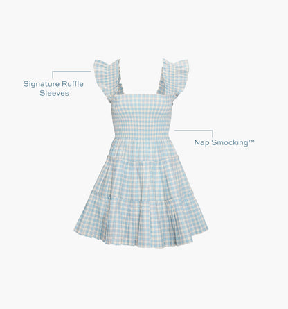 The Charlotte Nap Dress - Blue/Red Gingham