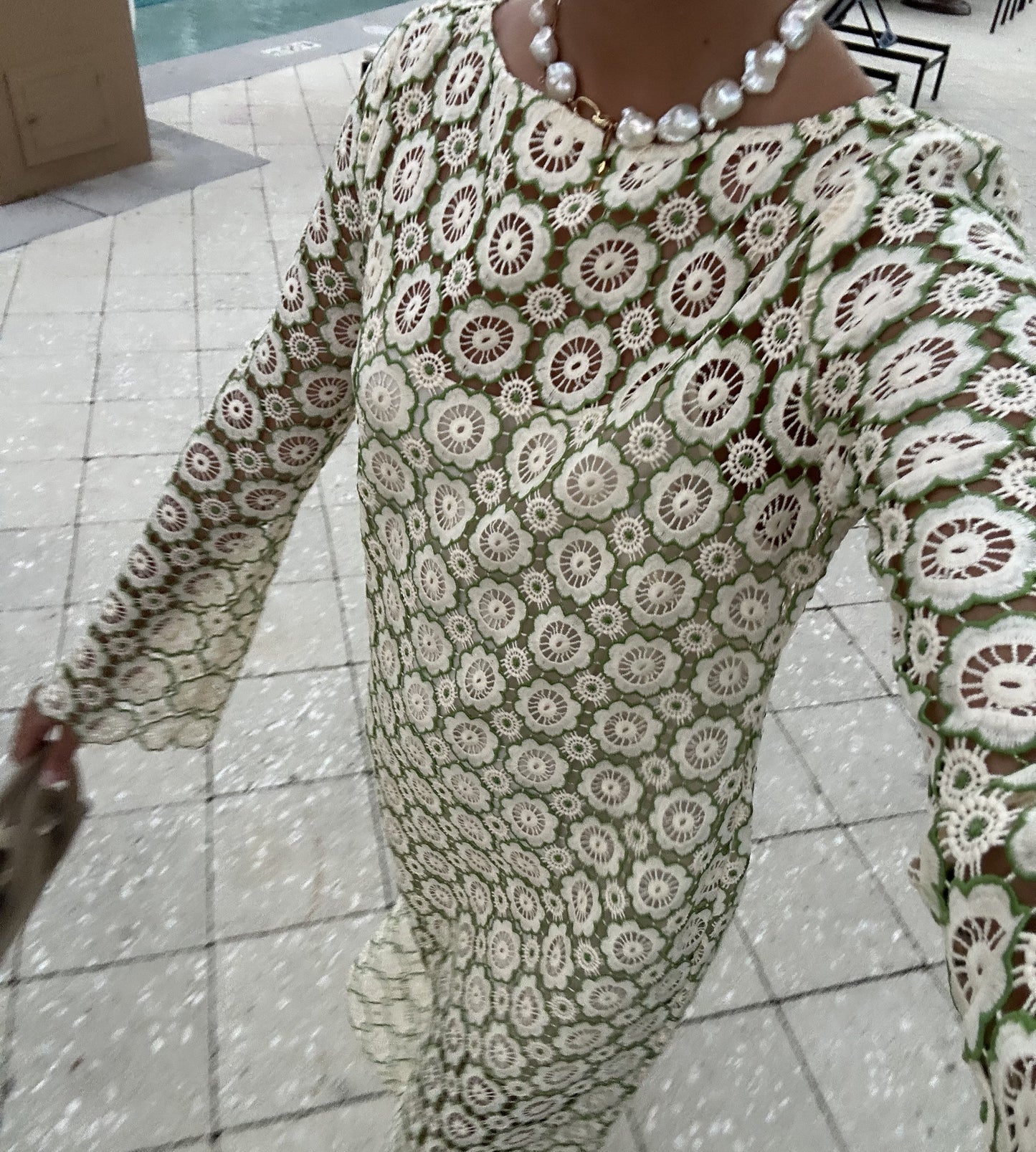 The Eliza Dress - Green Dahlia Lace