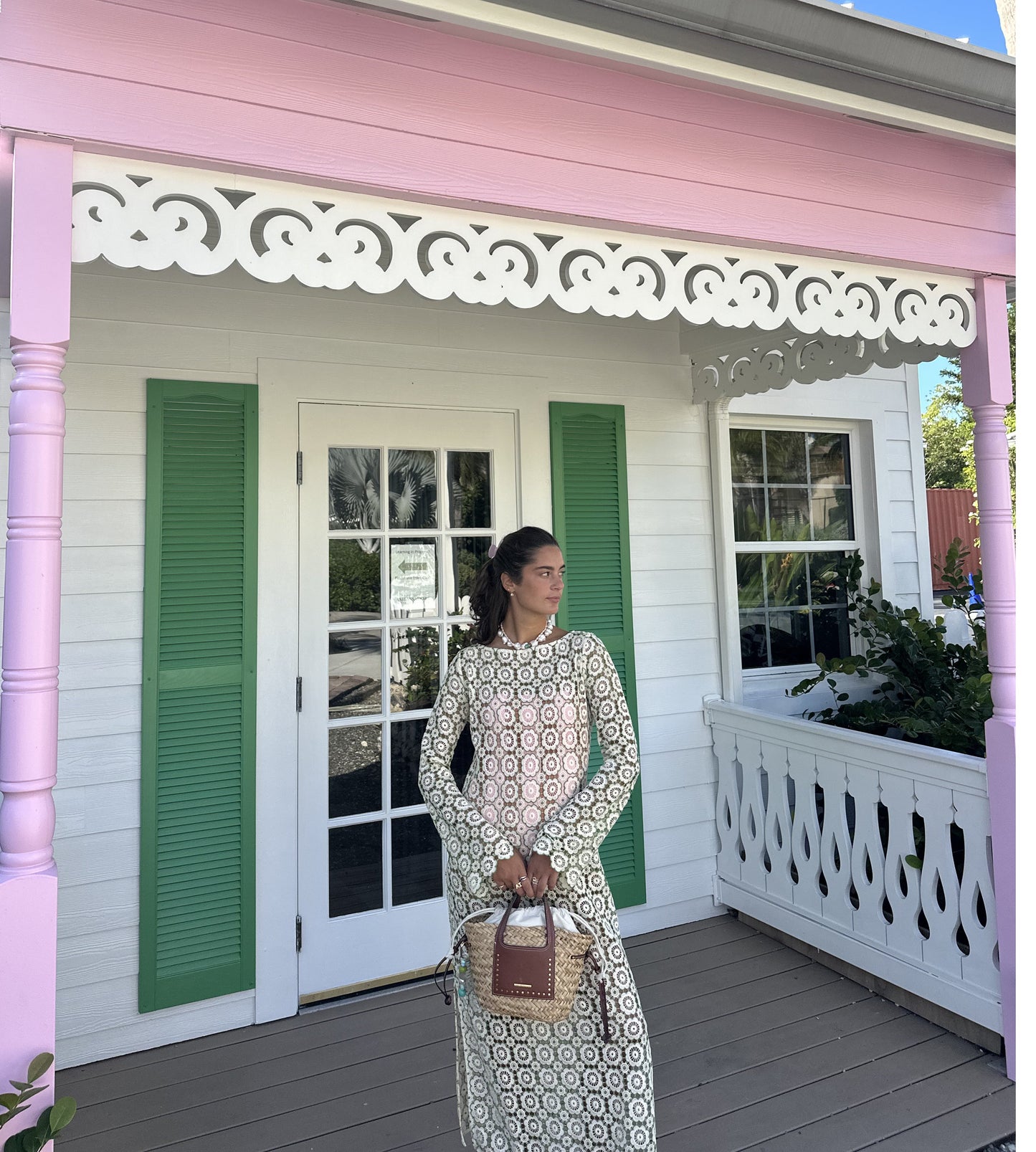The Eliza Dress - Green Dahlia Lace