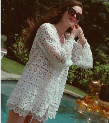 The Enella Tunic - White Broderie