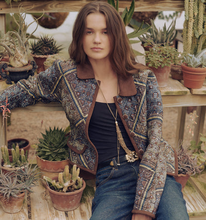 The Dax Jacket - Olive Equestrian Scarf