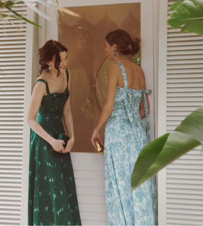 The Briony Dress - Ikat Garden Rose