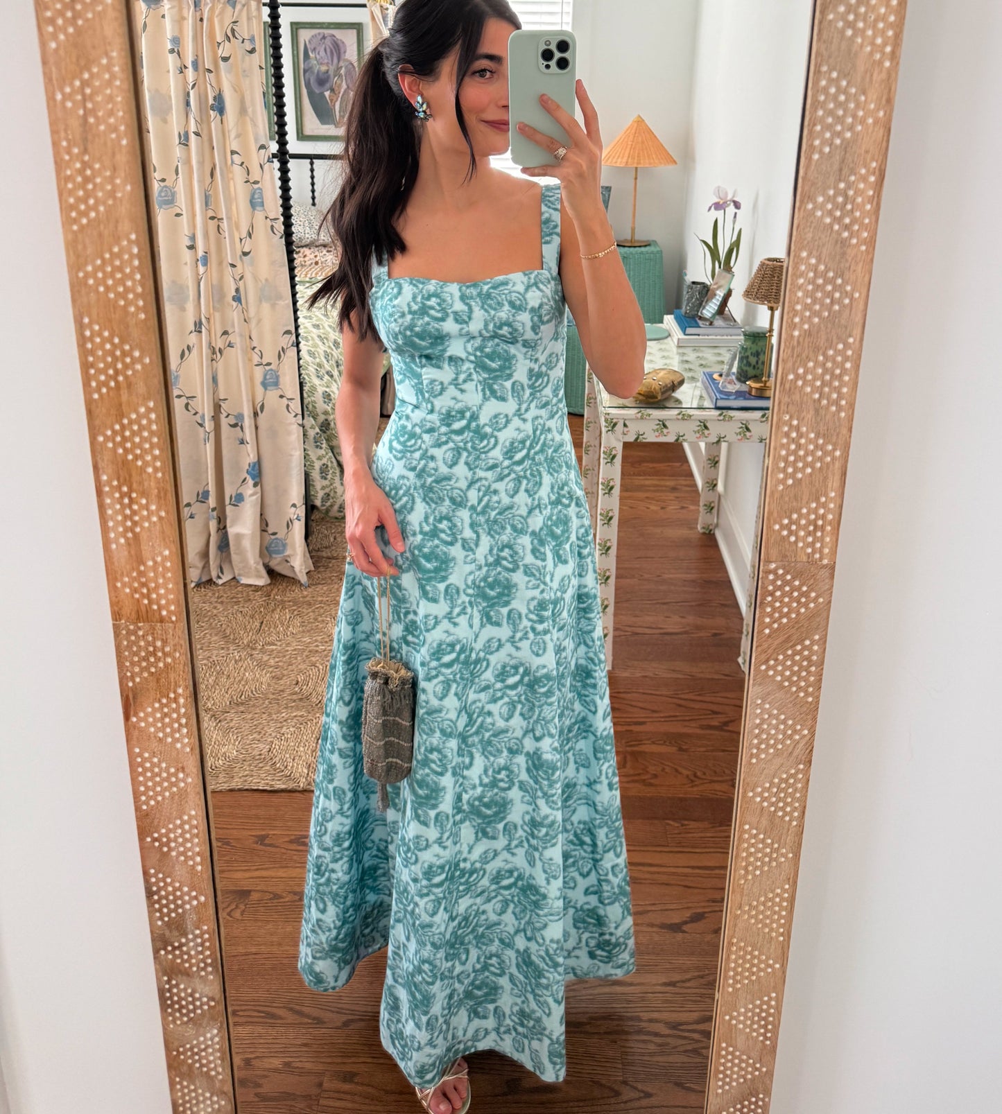 The Briony Dress - Ikat Garden Rose