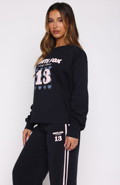 Lucky Thirteen Charise Long Sleeve Tee Navy