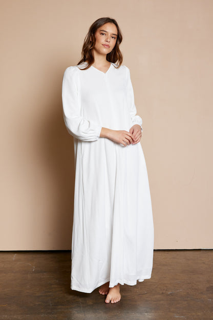 The Half-Zip White Dress