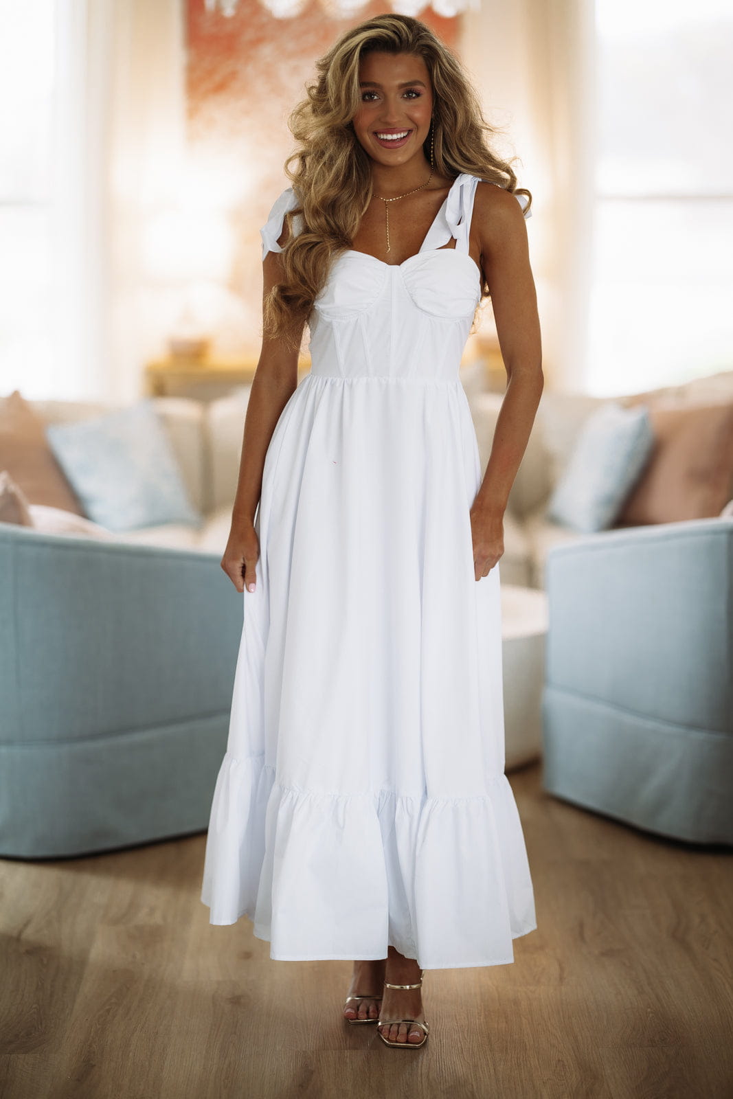 Hopelessly Yours Maxi Dress - White