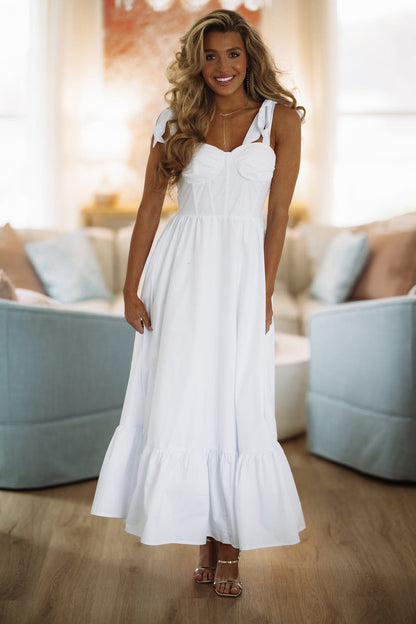 Hopelessly Yours Maxi Dress - White