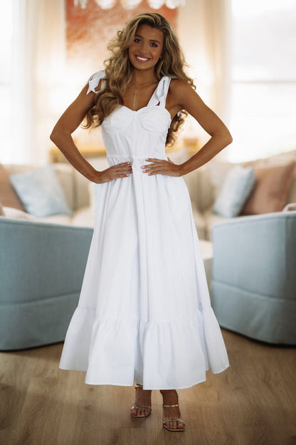 Hopelessly Yours Maxi Dress - White