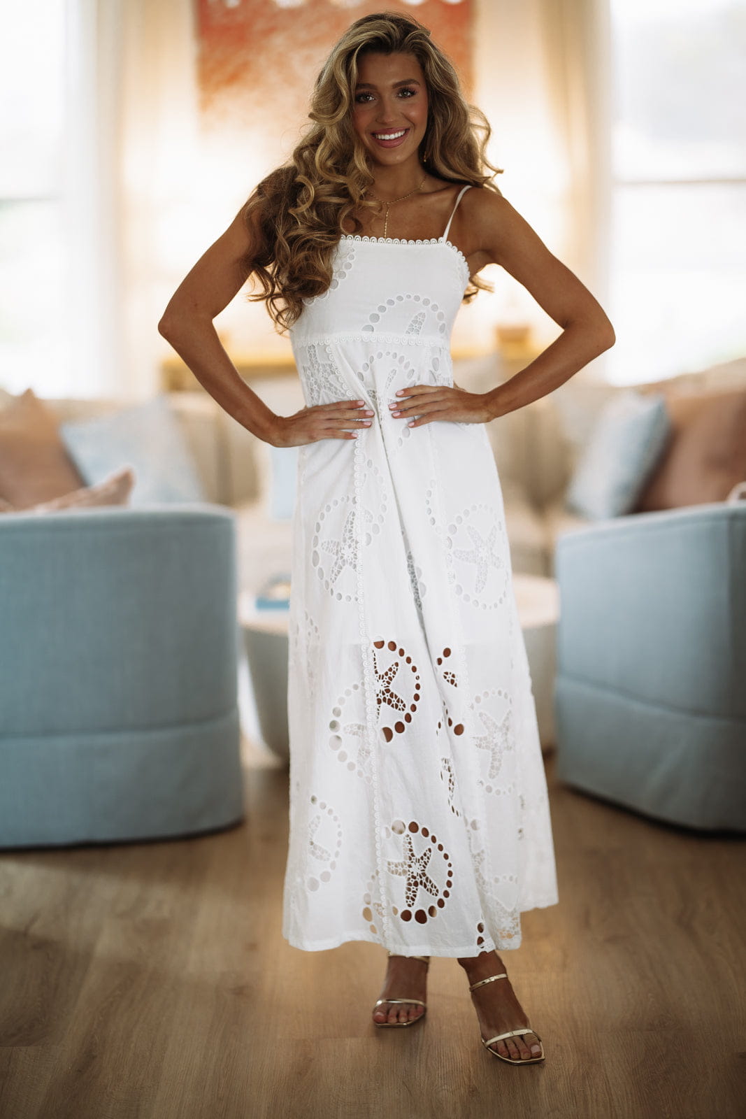 Happy Days Ahead Maxi Dress - White