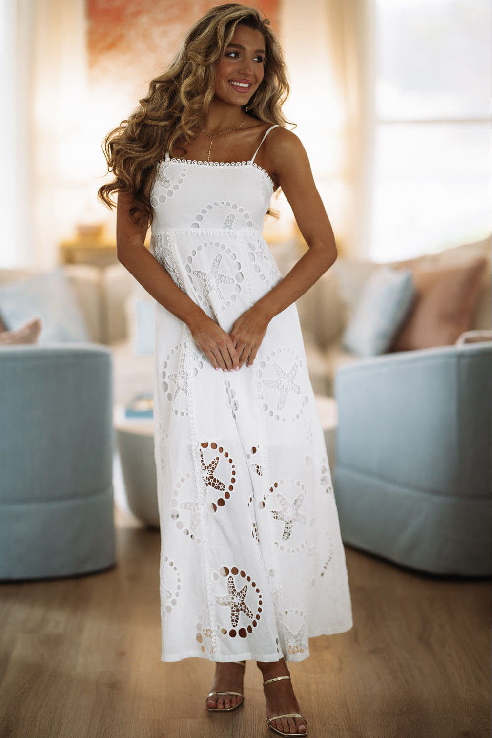 Happy Days Ahead Maxi Dress - White