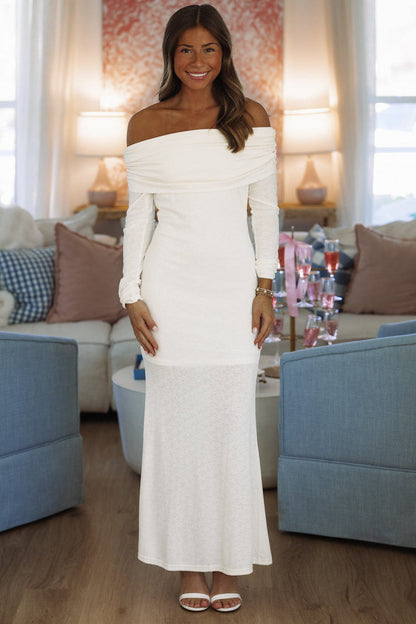 Testing The Waters Maxi Dress - Ivory