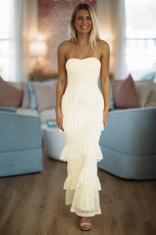 Dreams in Motion Maxi Dress - Butter Yellow