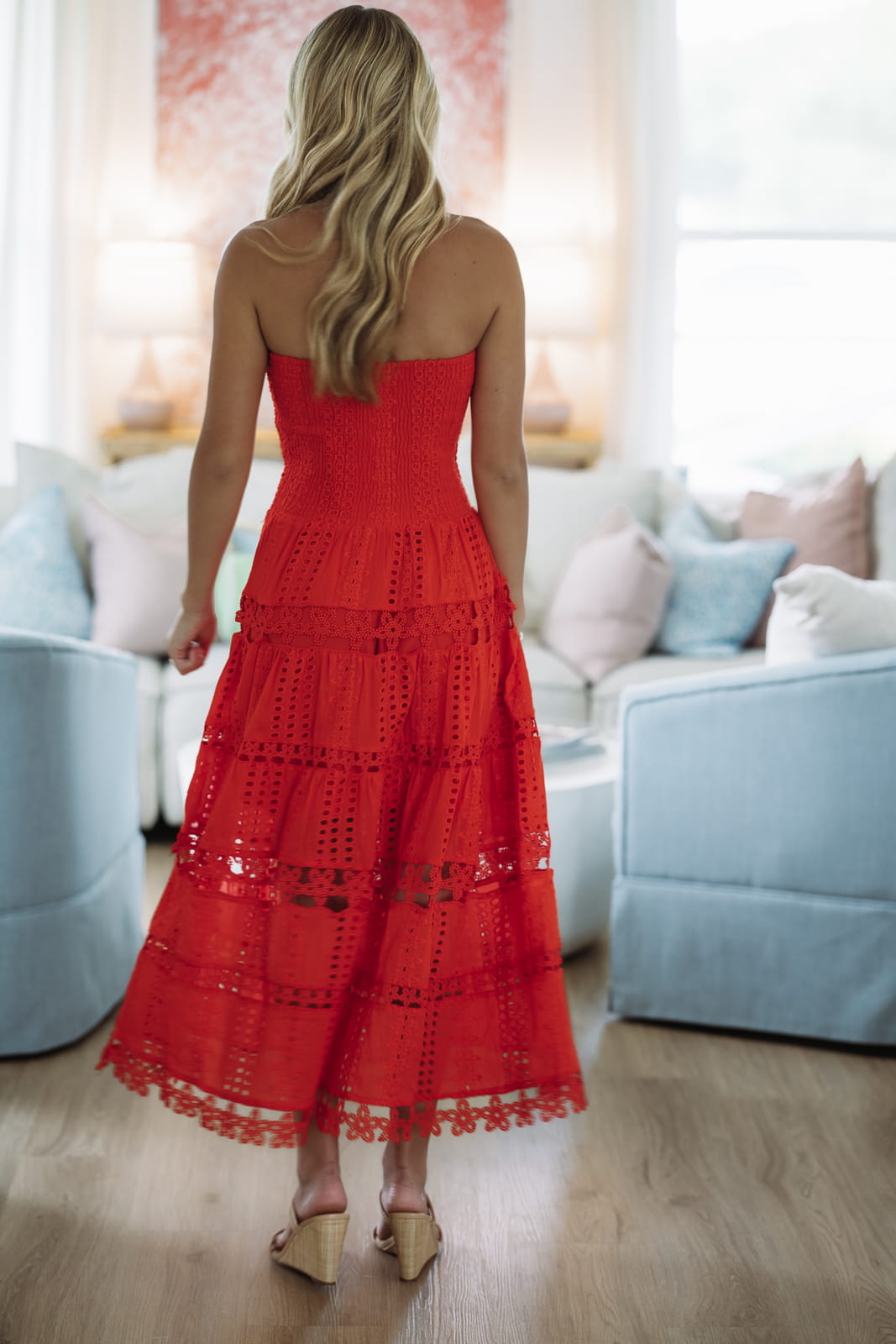 May I Have Your Attention Please Midi Dress - Red