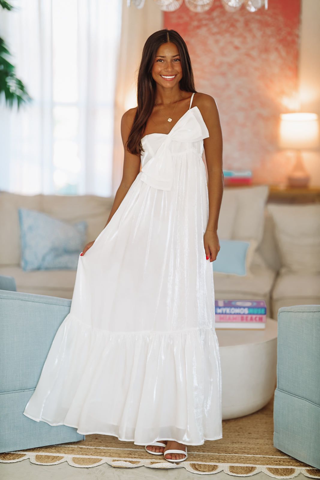 Dance Floor Bound Maxi Dress - White