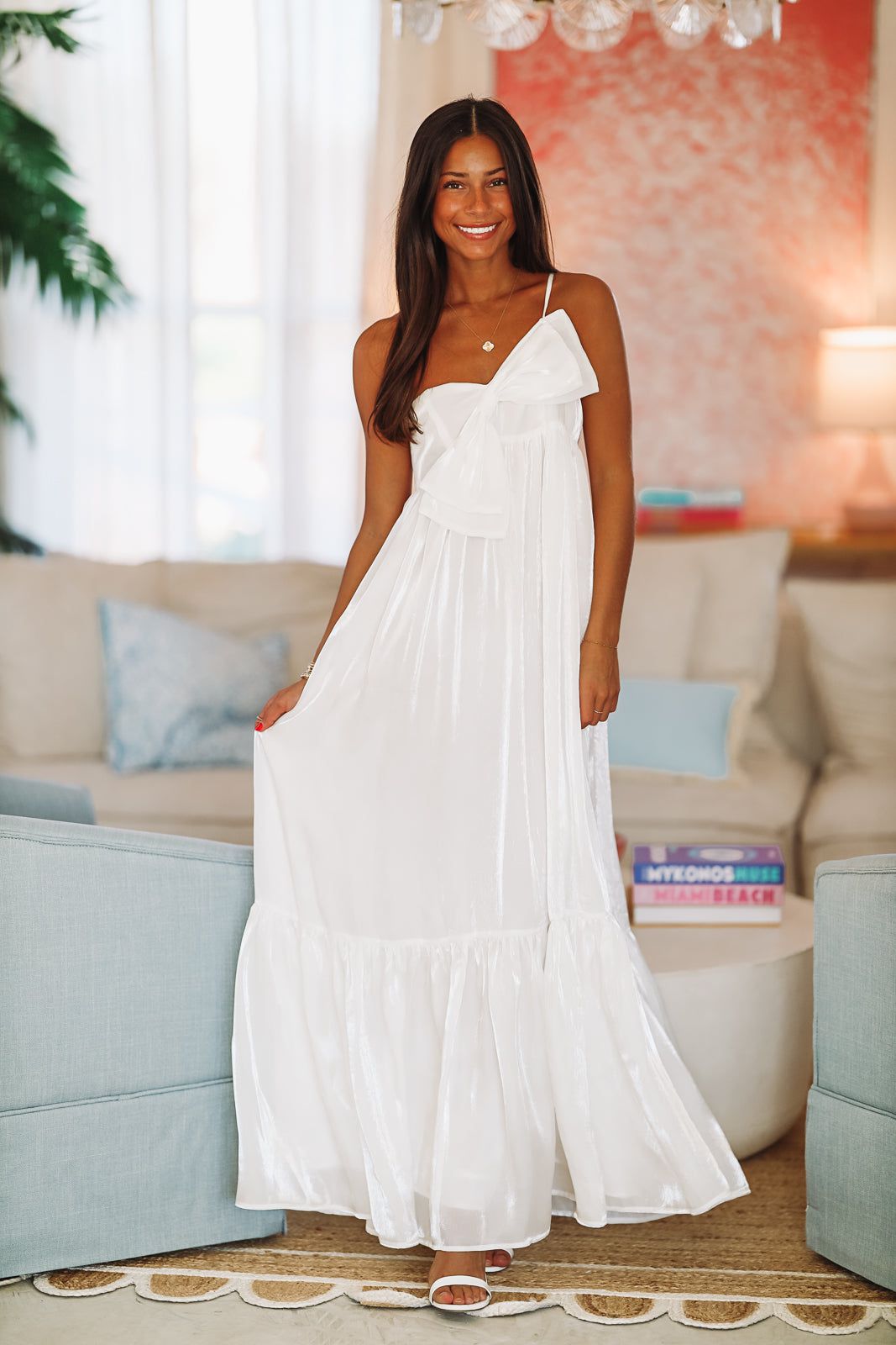 Dance Floor Bound Maxi Dress - White