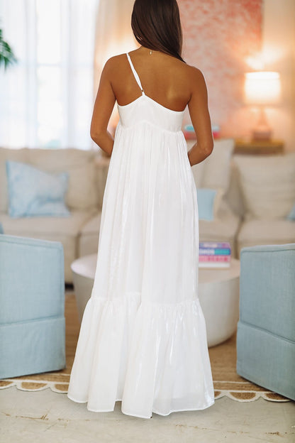 Dance Floor Bound Maxi Dress - White
