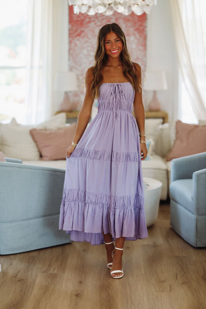 Escape To Paradise Maxi Dress - Lavender