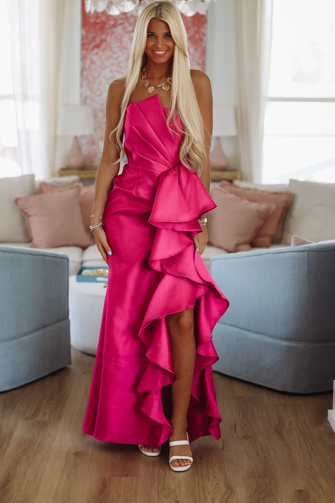Fit for a Queen Maxi Dress - Magenta