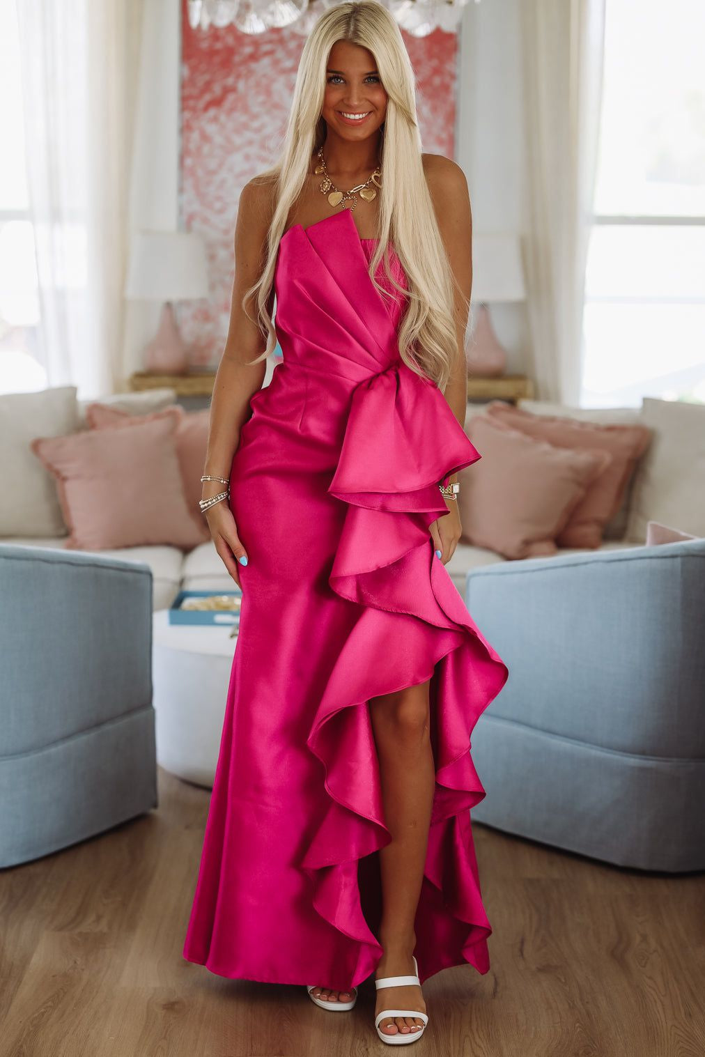 Fit for a Queen Maxi Dress - Magenta