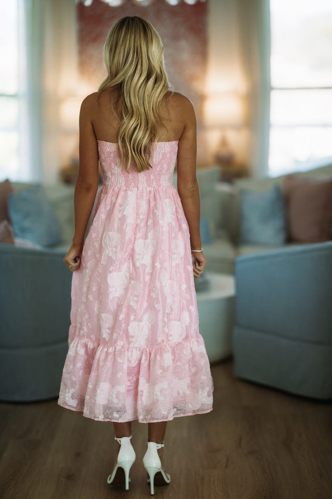 Dreamer Girl Midi Dress - Pink