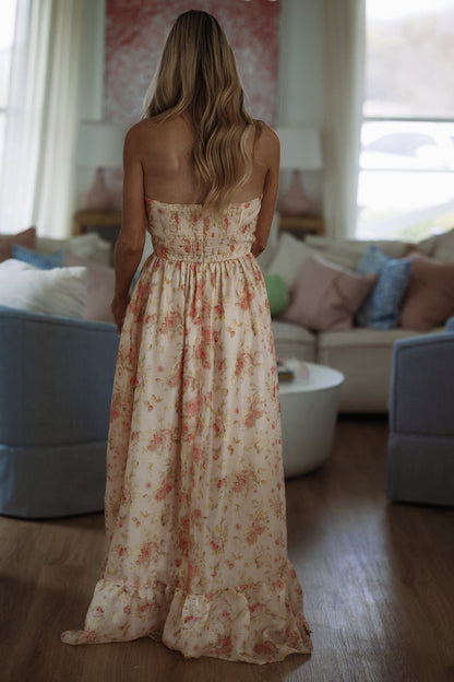 Georgia Rose Maxi Dress - Pink and Green