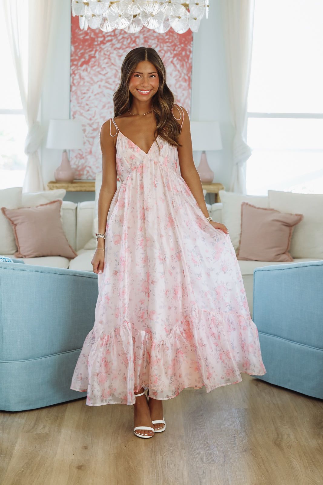 Last Night's Letter Maxi Dress - Pink