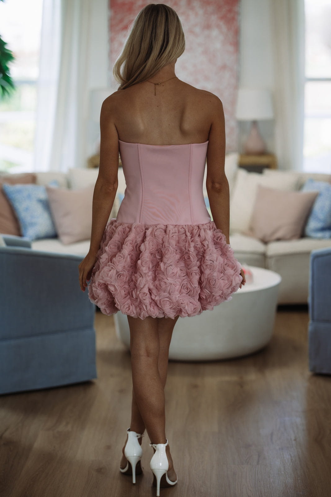 Madelena Mini Dress by Line and Dot - Rose Lavender