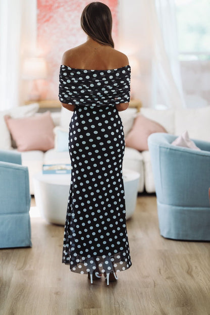 Harlow Midi Dress - Black and White