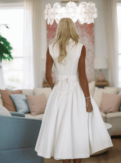 Tennessee Sunsets Maxi Dress - White Denim