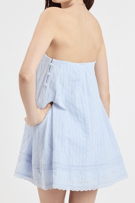 Twirl Me Mini Dress - Blue