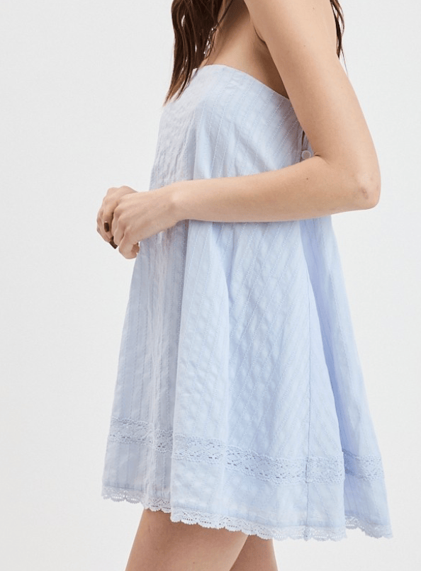 Twirl Me Mini Dress - Blue