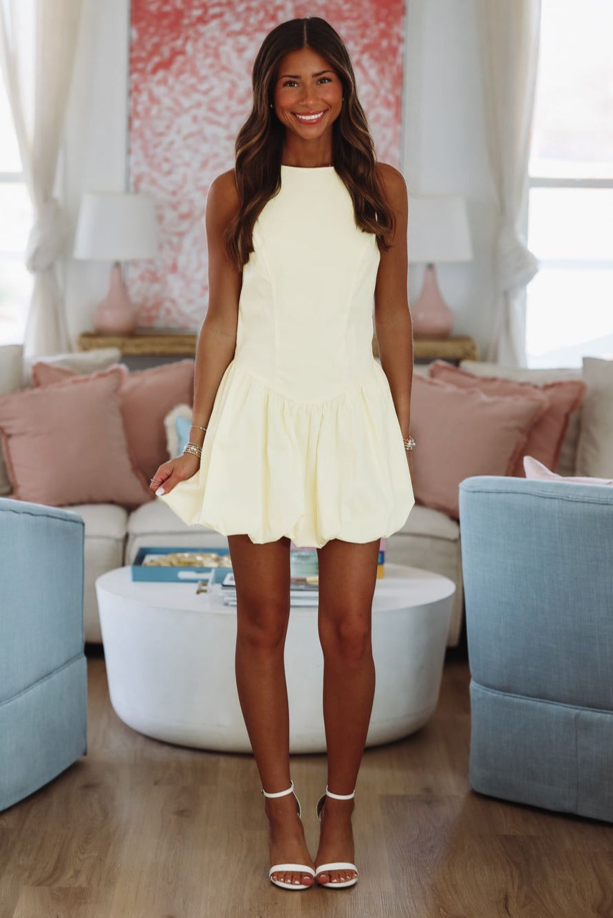 Tamara Mini Dress - Light Yellow