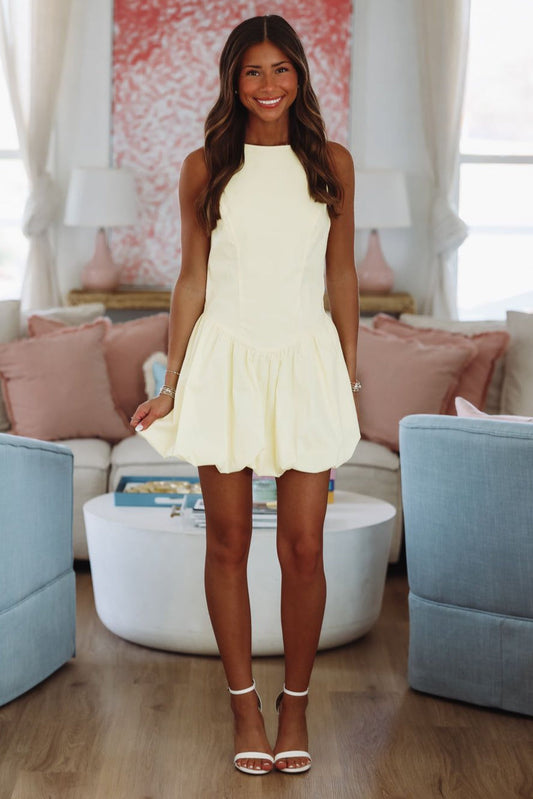 Tamara Mini Dress - Light Yellow