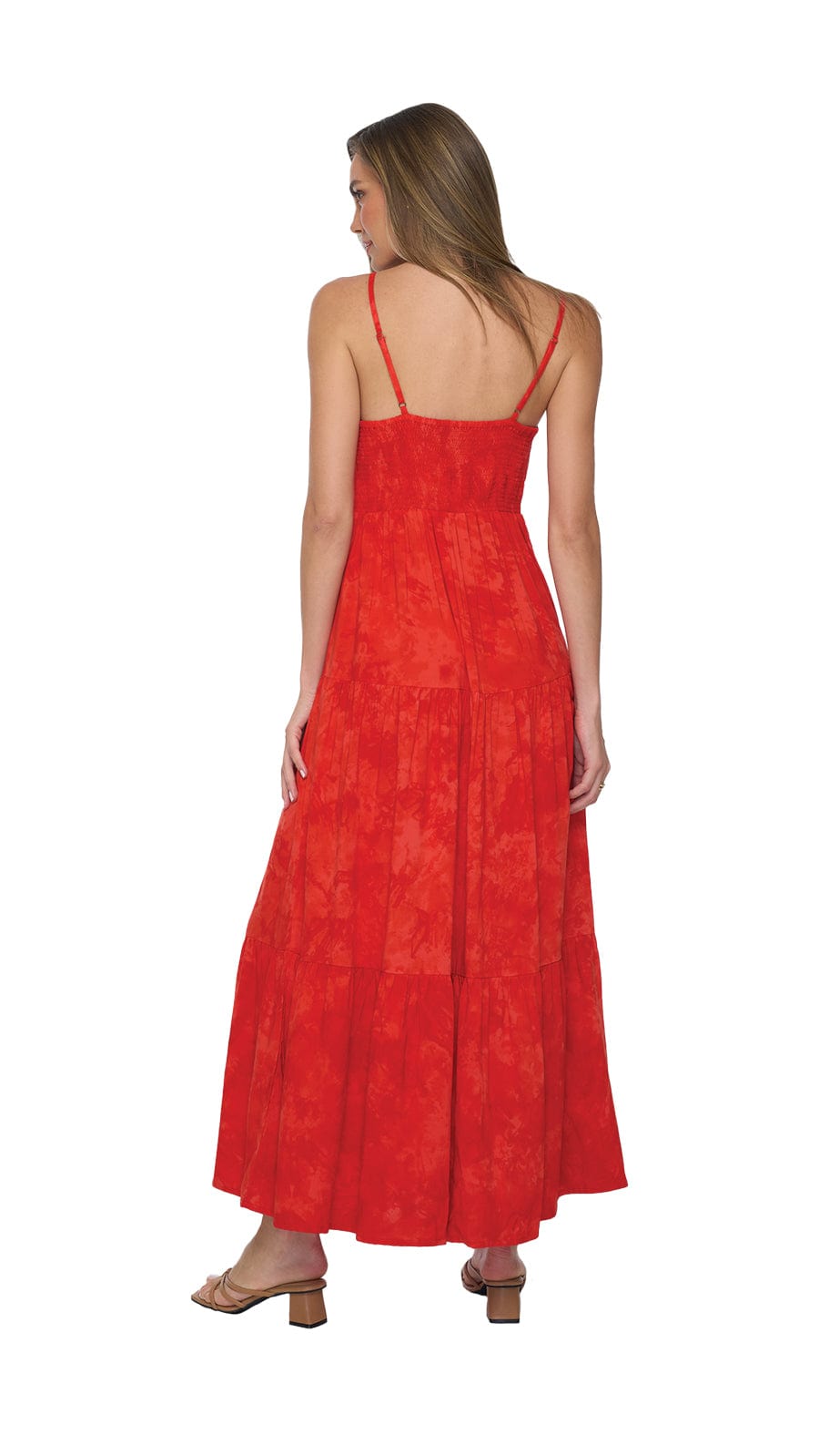 The Lifestyle Heiva Maxi Dress - Hazy Red Coral