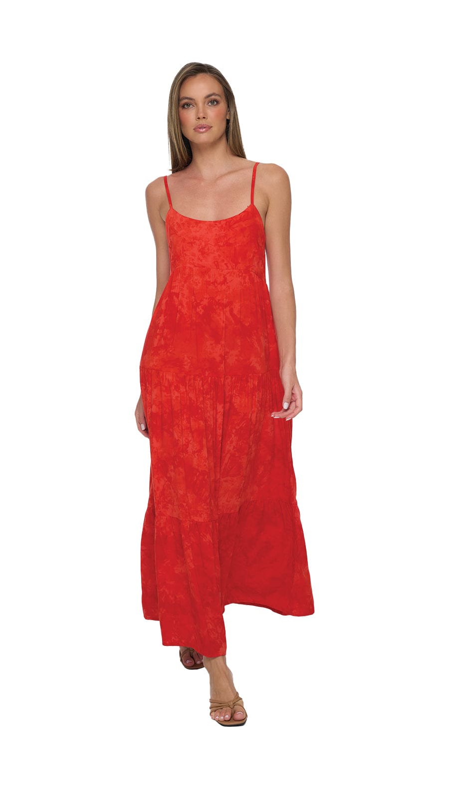 The Lifestyle Heiva Maxi Dress - Hazy Red Coral