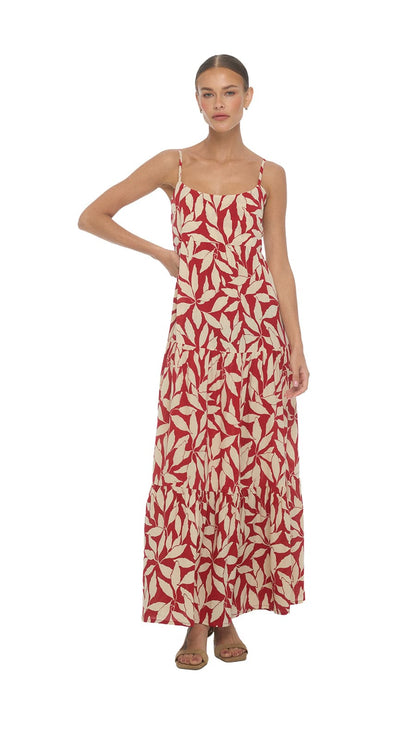 The Lifestyle Heiva Maxi Dress - Laleen Red