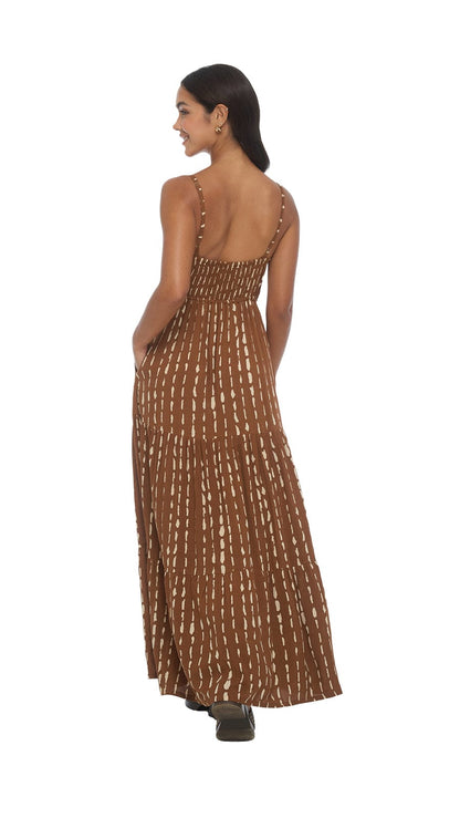 Zana Maxi Dress - Current Brown