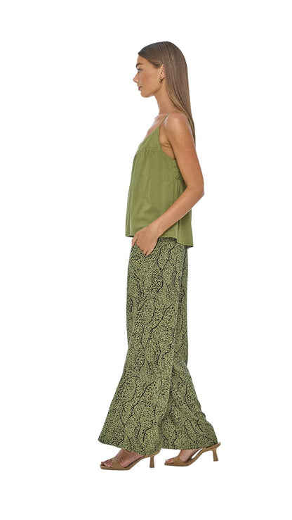 Wide Leg Johanna Pants - Savanae Olive