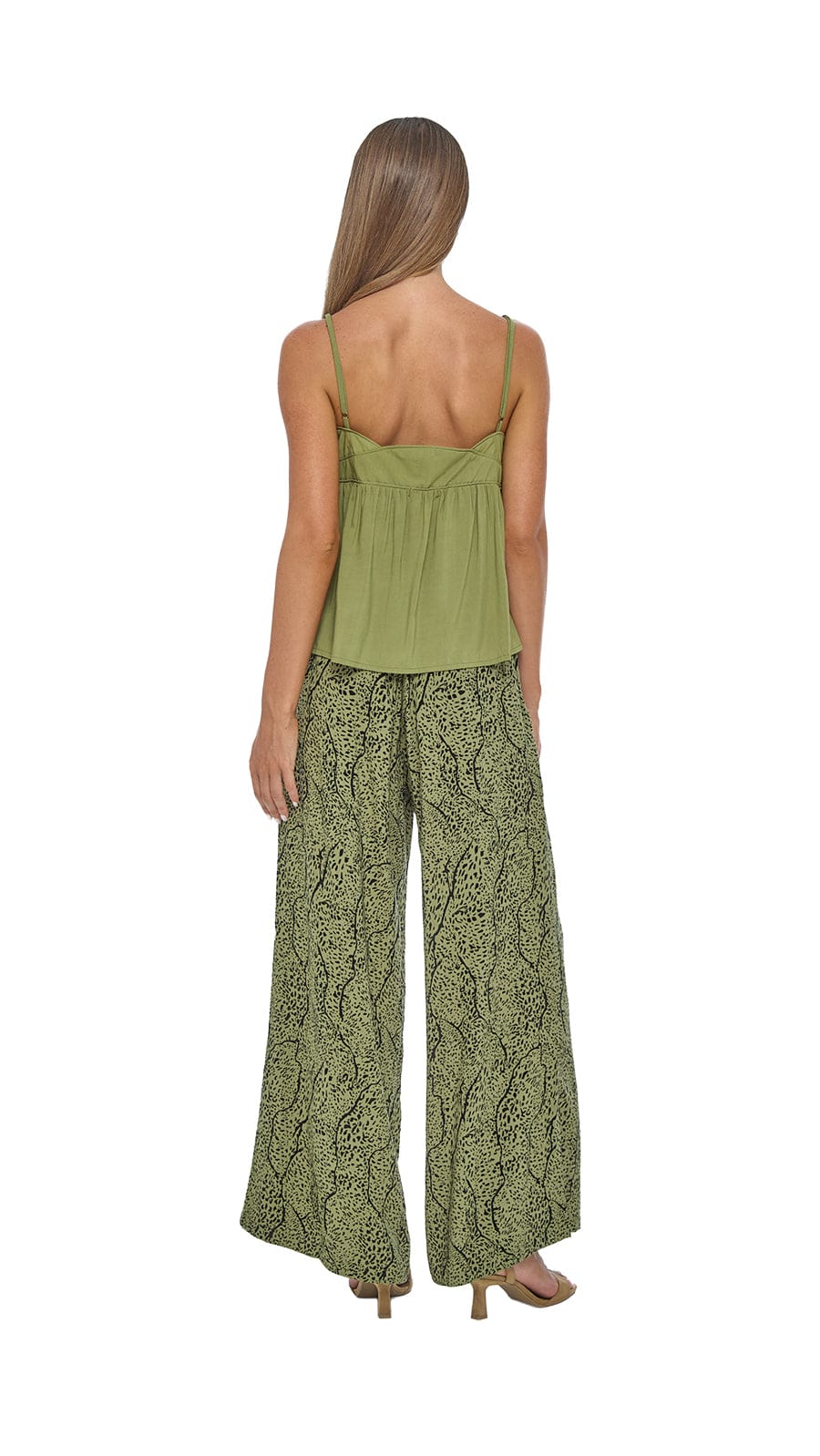 Wide Leg Johanna Pants - Savanae Olive
