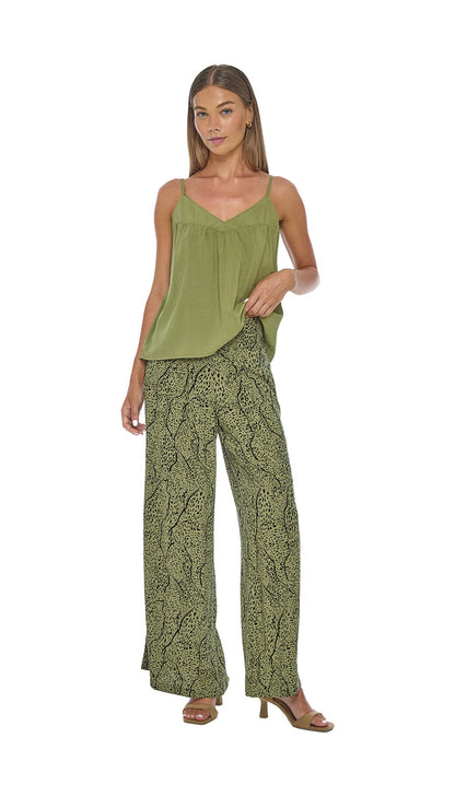 Wide Leg Johanna Pants - Savanae Olive