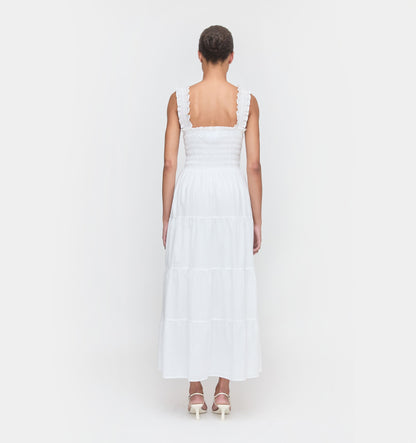 The Kimmy Nap Dress - White Shadow Stripe