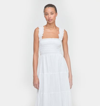 The Kimmy Nap Dress - White Shadow Stripe