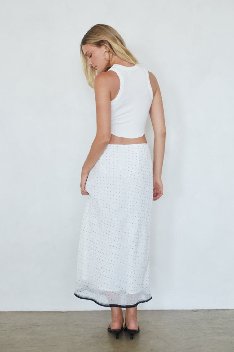 Melissa Polka Dot Midi Skirt