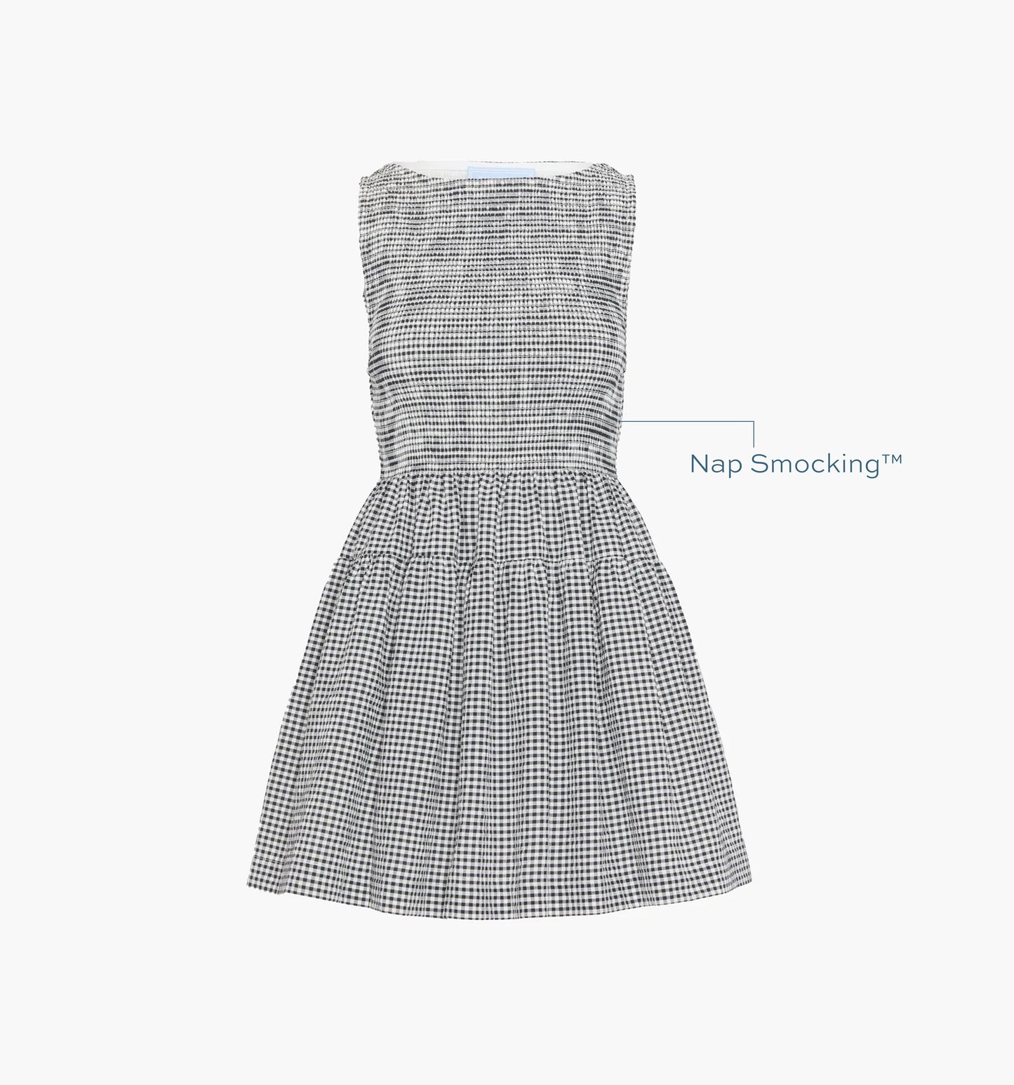 The Cosima Mini Nap Dress - Black/Sand Gingham