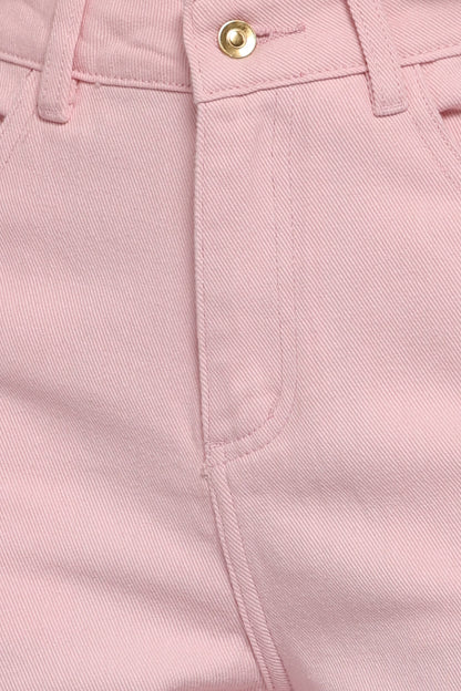 Ailis Wide Leg Jean - Dusty Pink