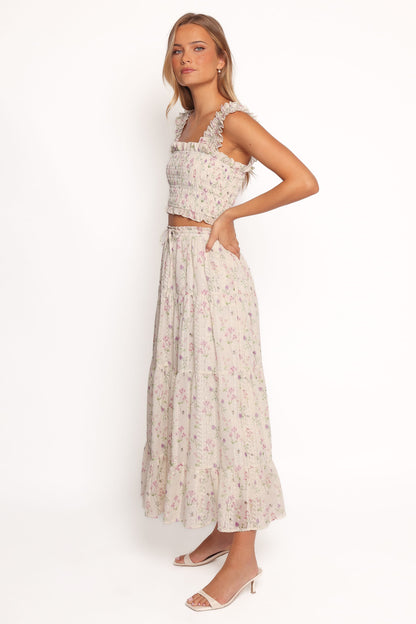 Amberlyn Maxi Skirt - Pink Floral