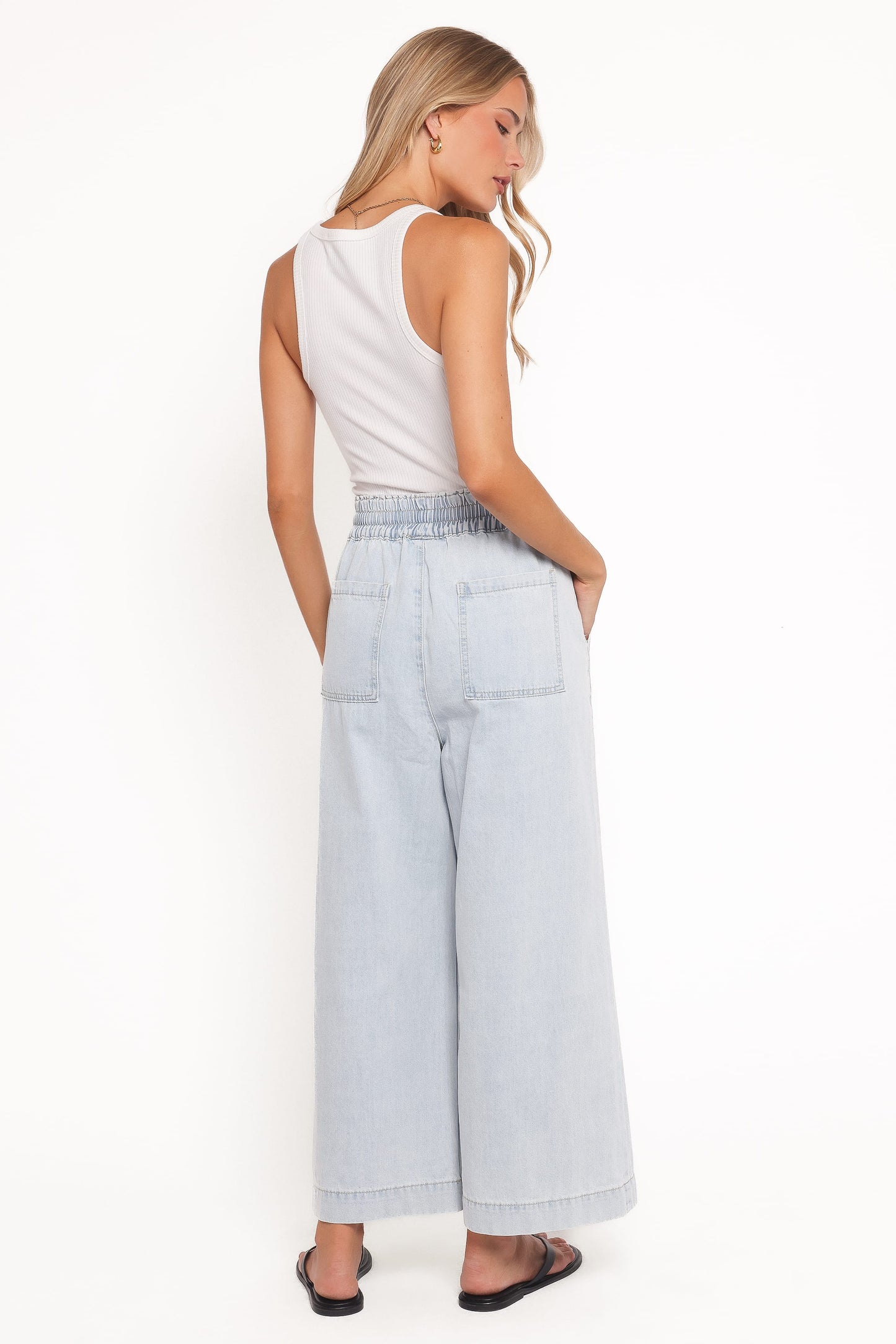 Jenni Wide Leg Pant - Light Wash