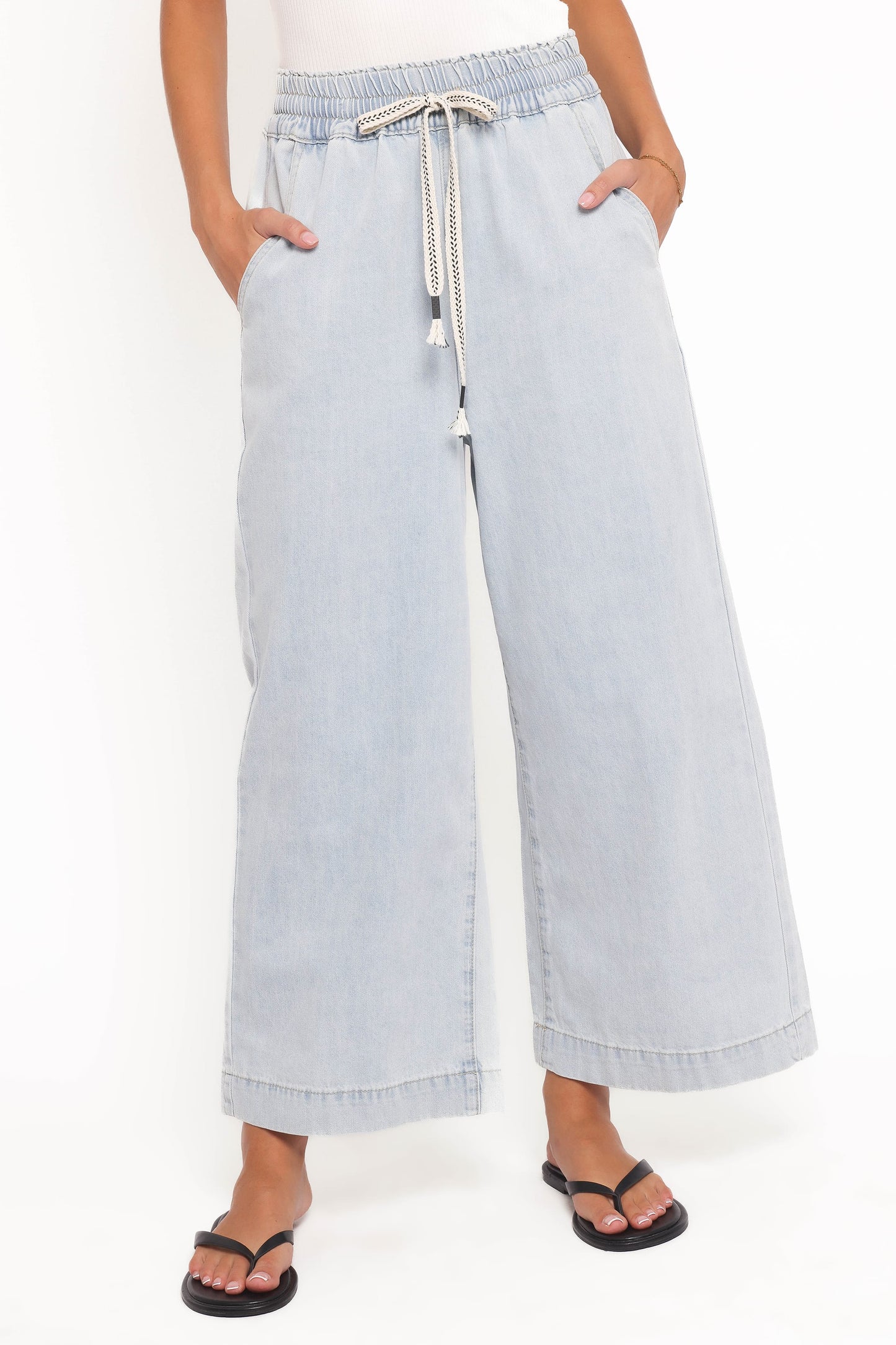 Jenni Wide Leg Pant - Light Wash